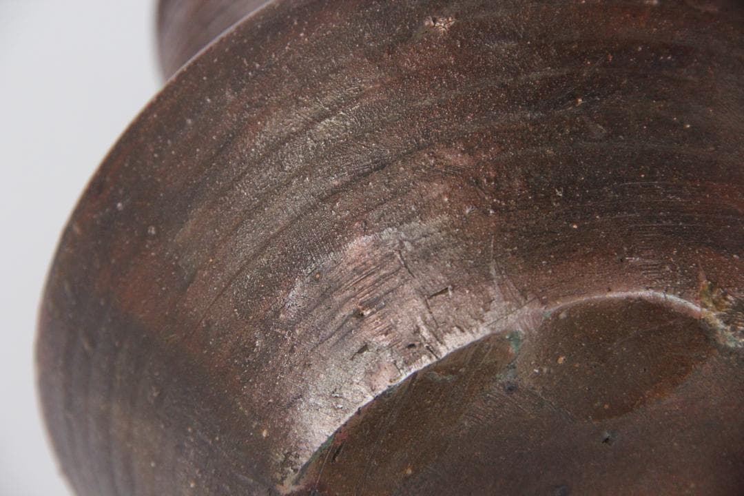 備前焼 人物細工徳利 酒器 花器 飾り壺　花器　焼印あり　銘有り　ED11-30