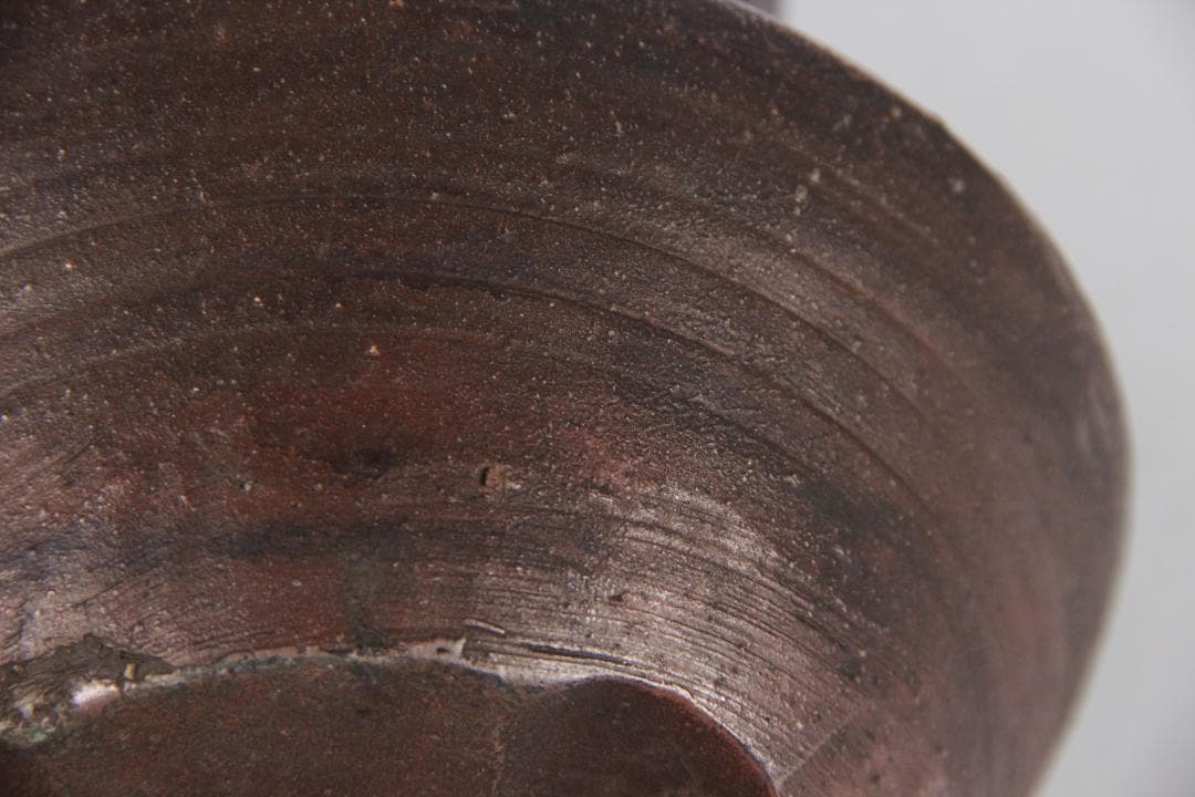 備前焼 人物細工徳利 酒器 花器 飾り壺　花器　焼印あり　銘有り　ED11-30