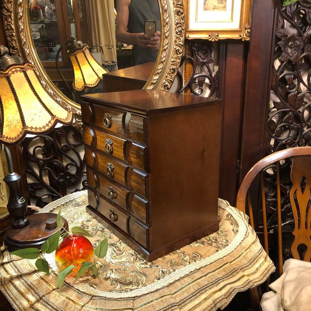 アンティーク小物入れ　書類ケース　ジュエリーボックス　コンパクトサイズ