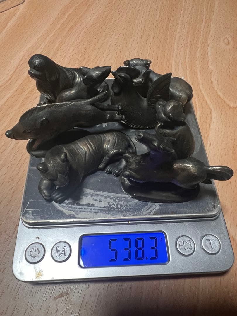 【純銀刻印あり】干支の置物8体セット