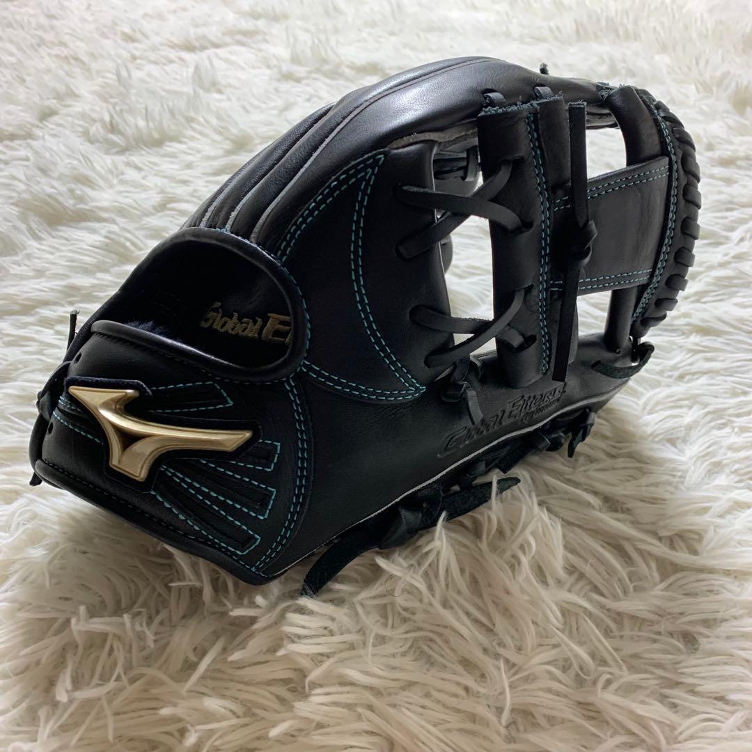 美品■ミズノ グローブ クラブ ブラック 軟式用 ゴールデンエリート