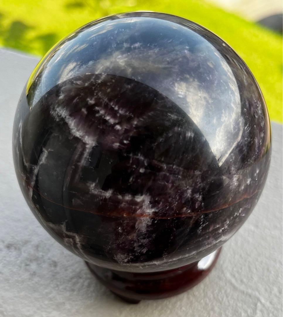 【hhkkさん取置】アメジスト丸玉 ウルグアイ産 9cm 982gスフィア天然石