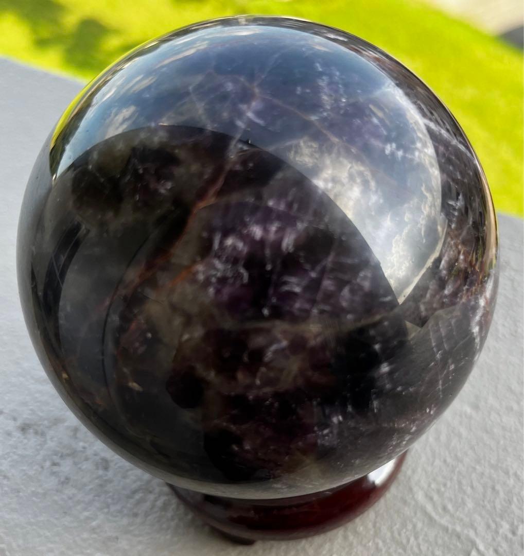 【hhkkさん取置】アメジスト丸玉 ウルグアイ産 9cm 982gスフィア天然石