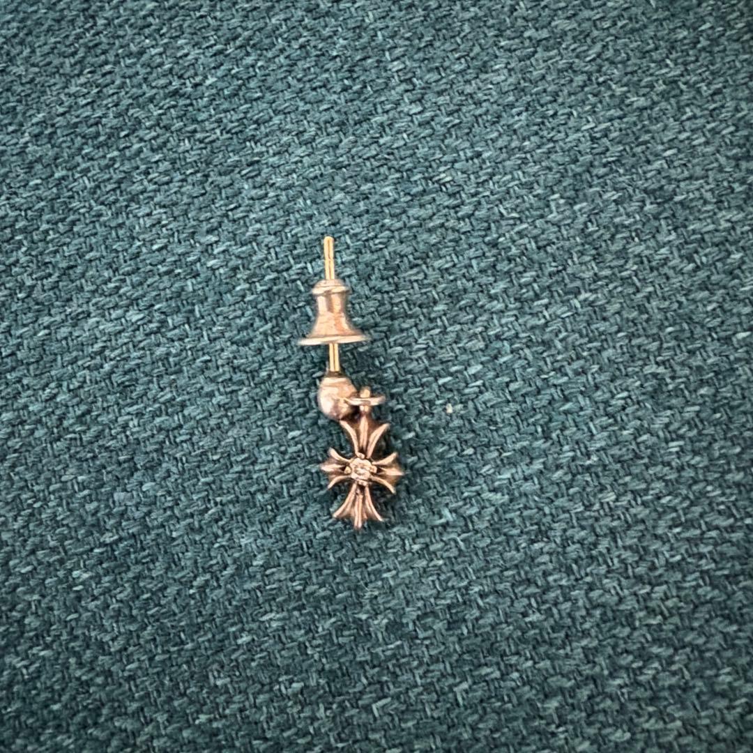 す*！様 クロムハーツ 両面ダイヤ加工 片耳ピアス