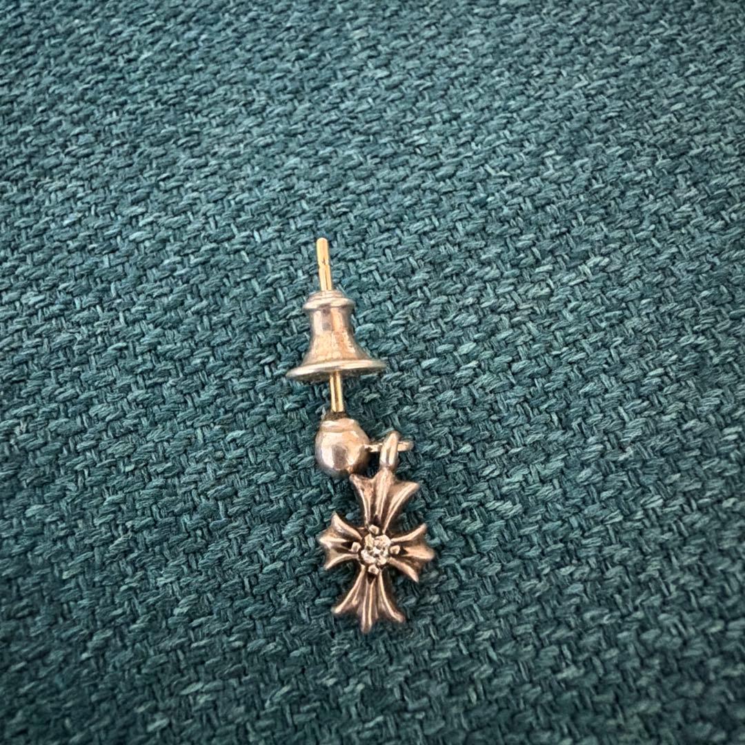す*！様 クロムハーツ 両面ダイヤ加工 片耳ピアス