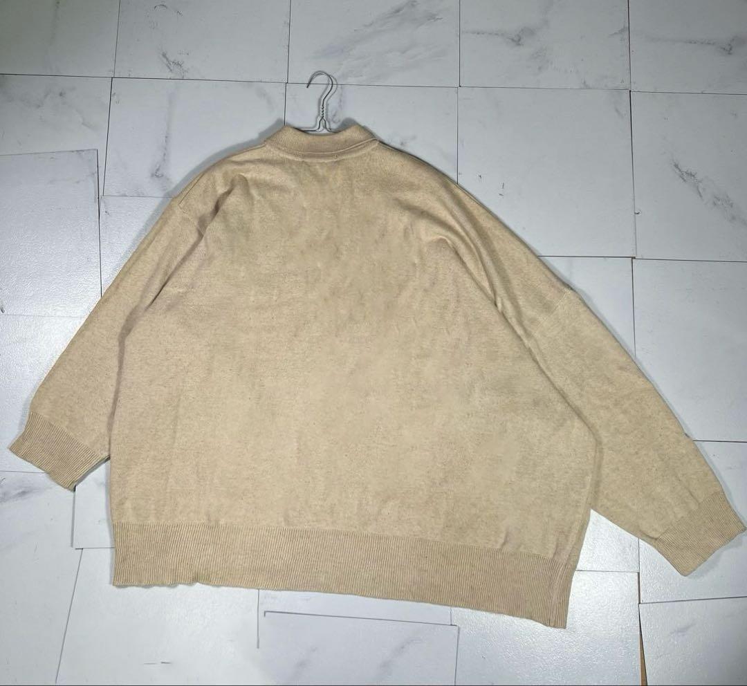 80s 筆タグissey miyake ニットポロ アシンメトリー M 変形