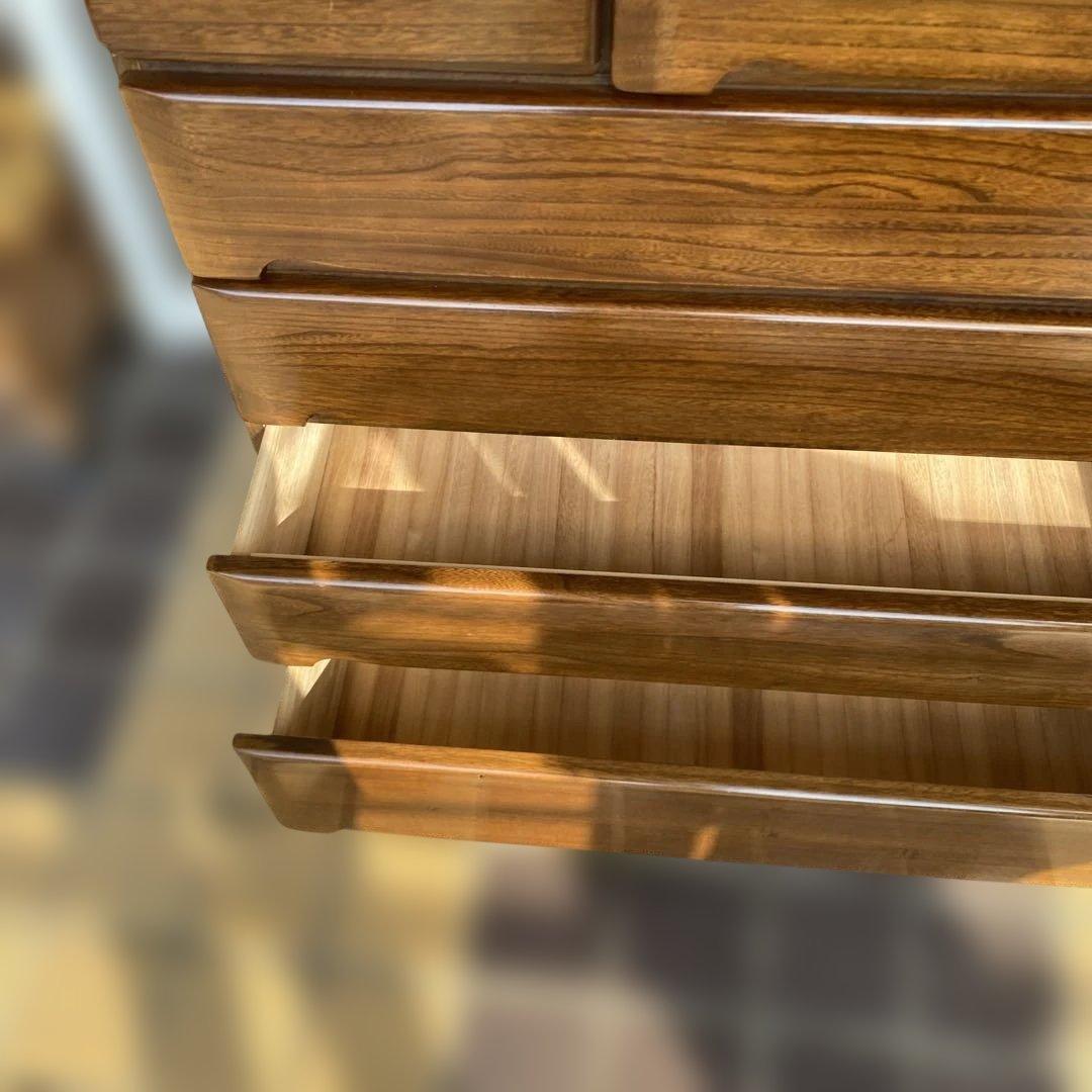 木製ブラウンチェスト 8引き出し　7段　S K