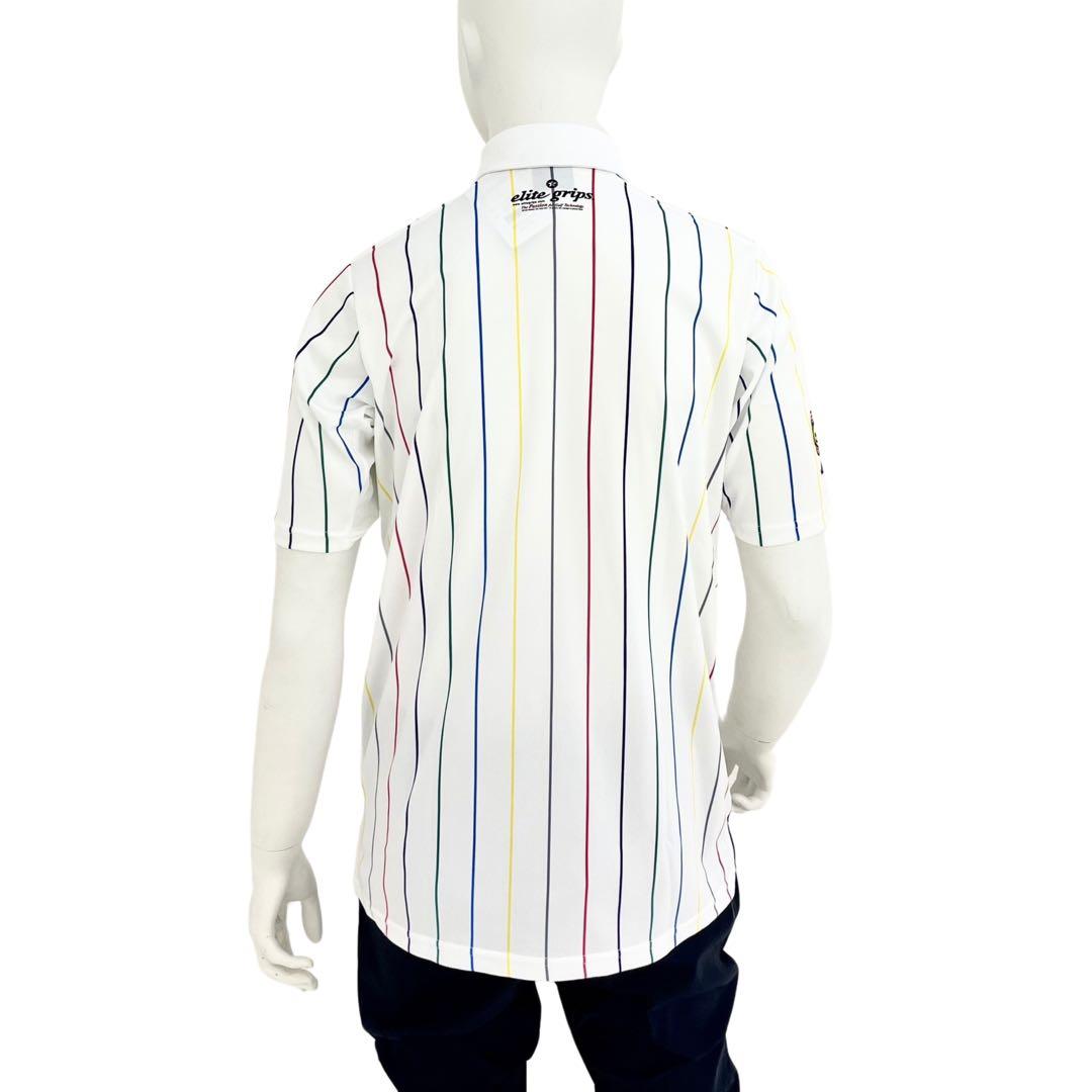 エリートグリップ　ラフウォーター　ポロシャツ　ハッピー6柄　ホワイト　LLサイズ