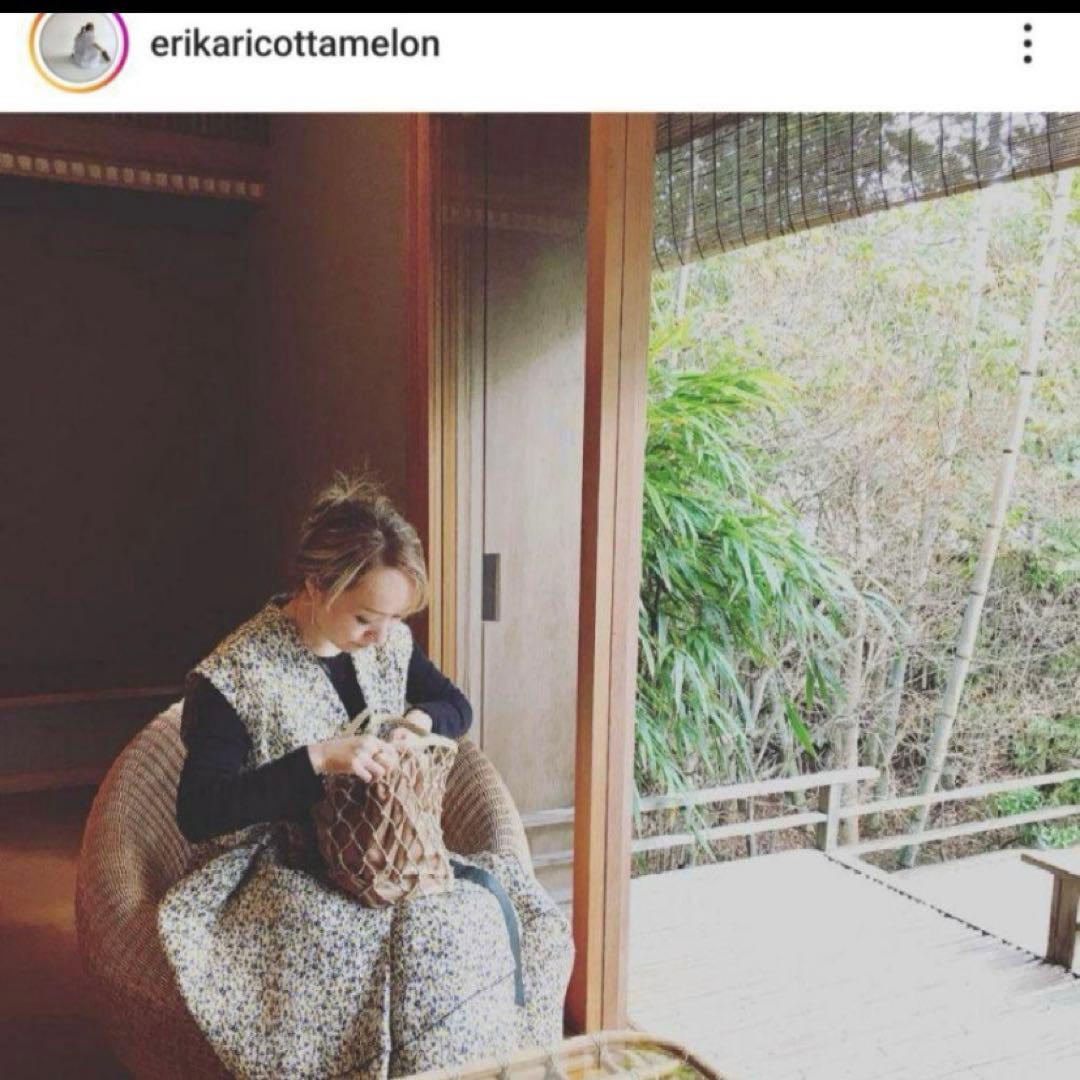 ブラミンク BLAMINK 小花柄 シルク ワンピース ベルト付