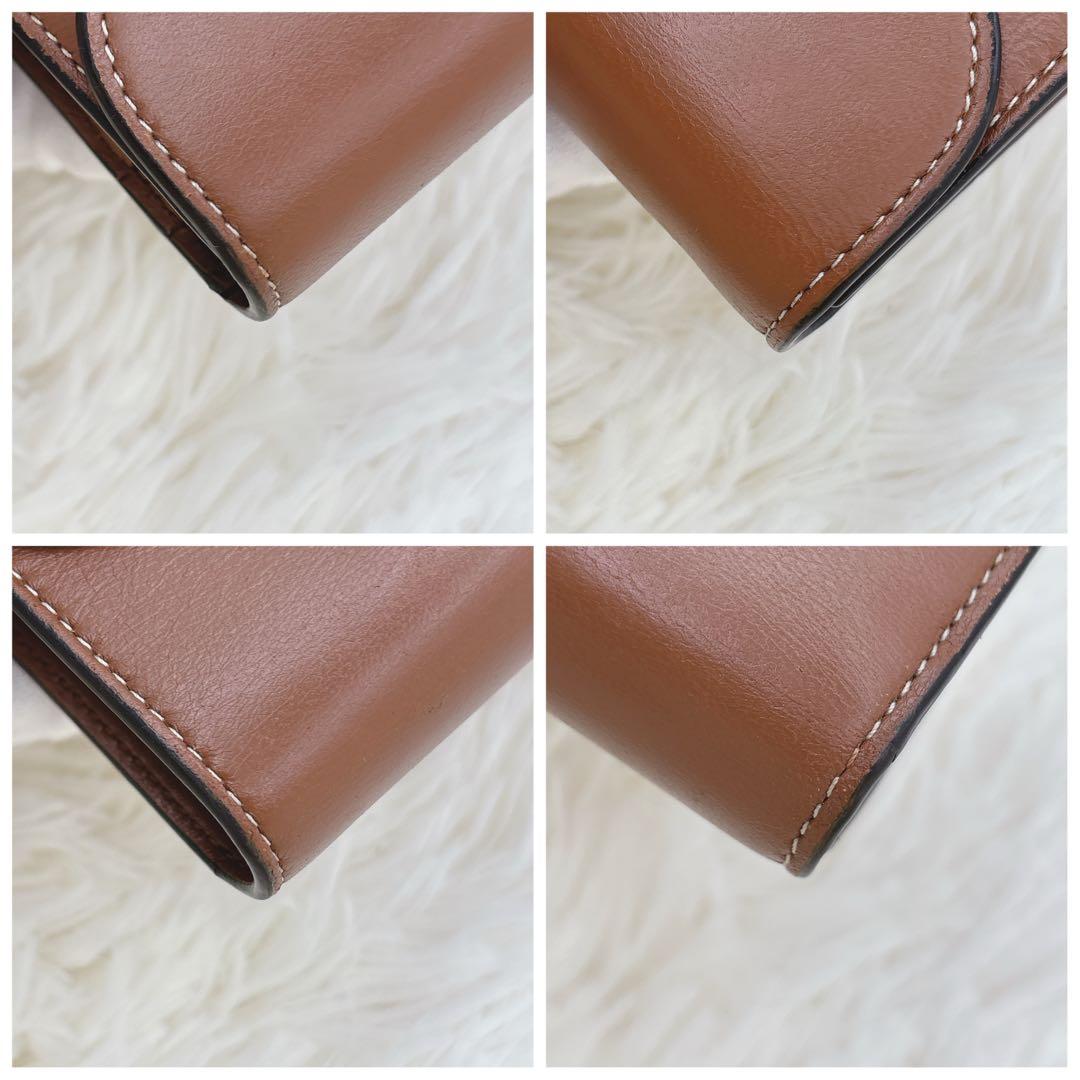 極美品✨CELINE トリオンフ スモールフラップウォレット 三つ折り ブラウン
