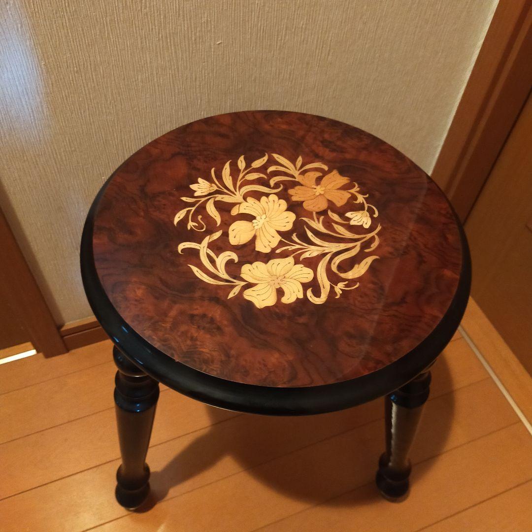 【週末値下げ中】イタリア製/象嵌サイドテーブル
