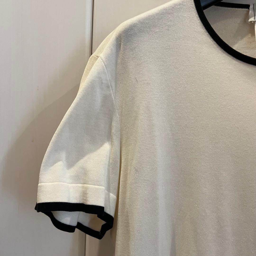 CHANEL シャネル　半袖カットソー　44サイズ ホワイト/ブラック