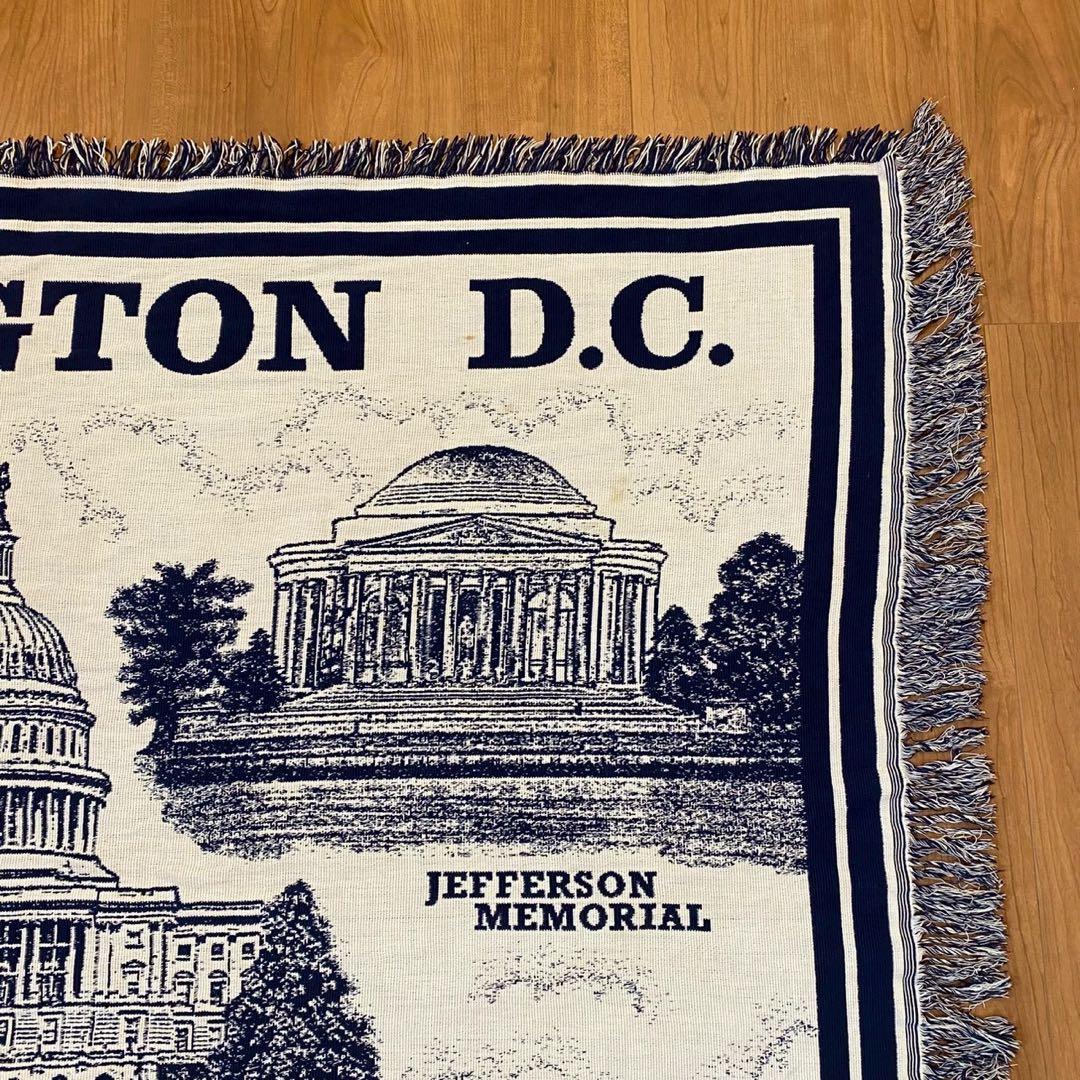 ワシントンD.C.ランドマーク柄　タペストリー　ラグ USA