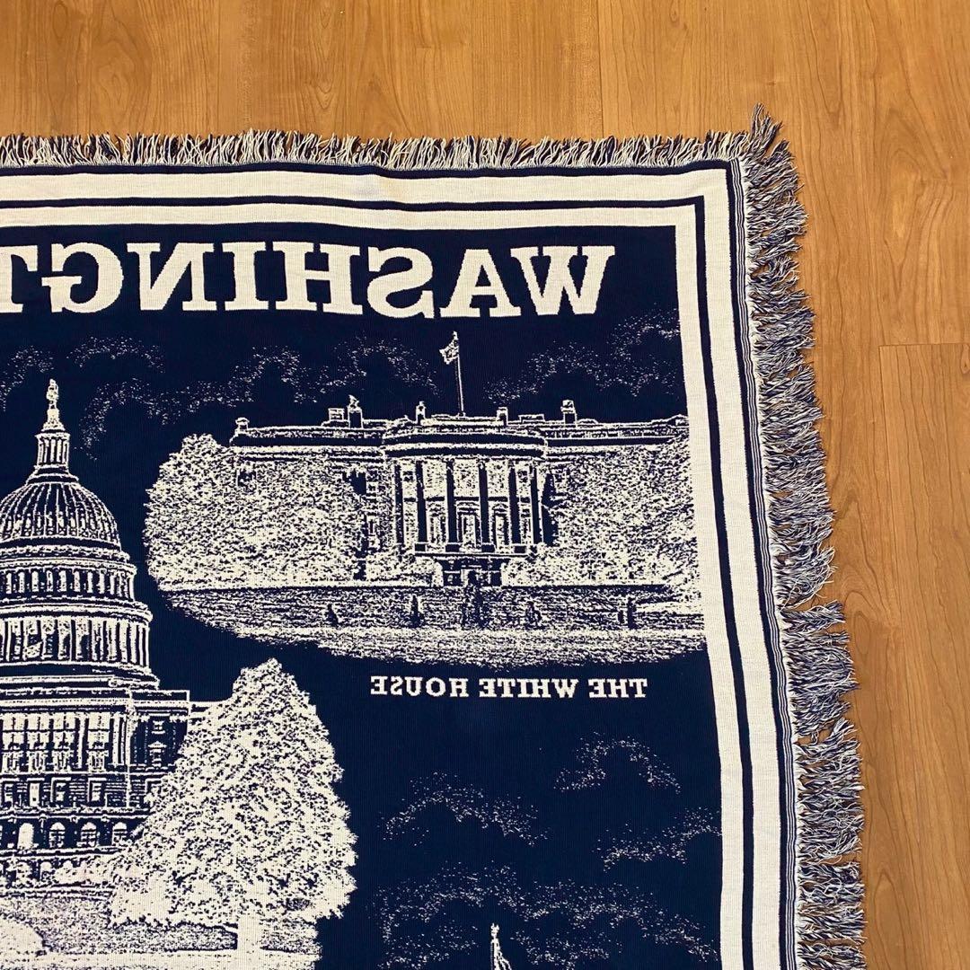 ワシントンD.C.ランドマーク柄　タペストリー　ラグ USA