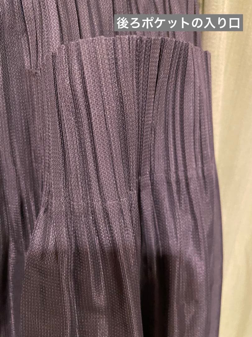 【プリーツプリーズ 】ひざ丈スカート　消しプリーツ　ツヤあり　グレー　5