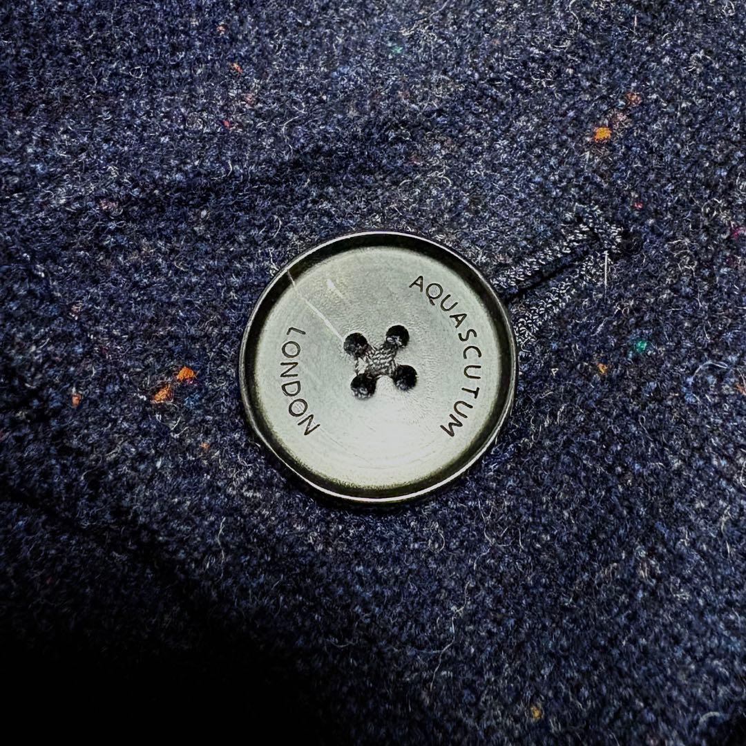 【極美品】アクアスキュータム　最高級トレンチコート　ネップ入り生地　英国製　38