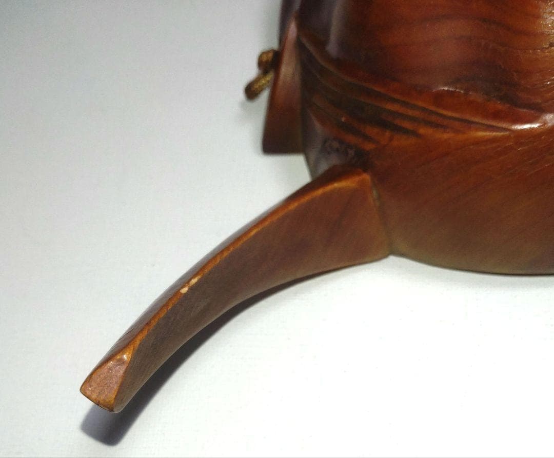 美品 稀少 一刀彫 一点物 般若面 木彫 能楽 能面 アンティーク