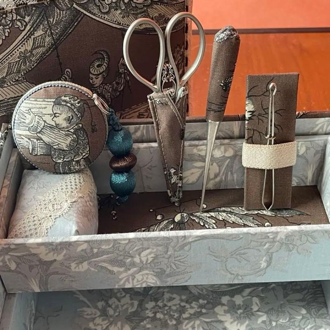 カルトナージュ裁縫箱(中)フタ有