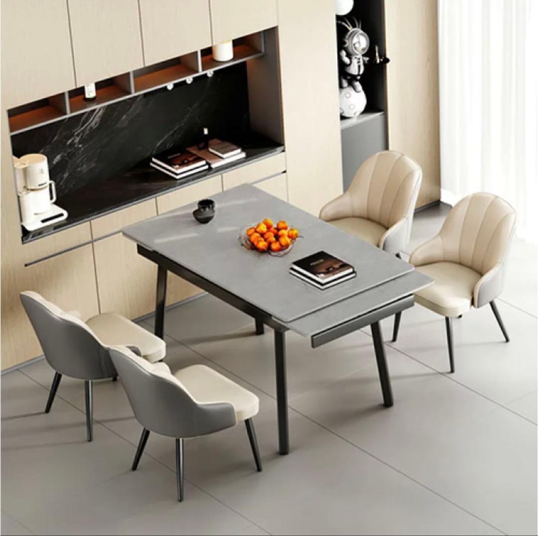 セラミック製ダイニングテーブル　グレー