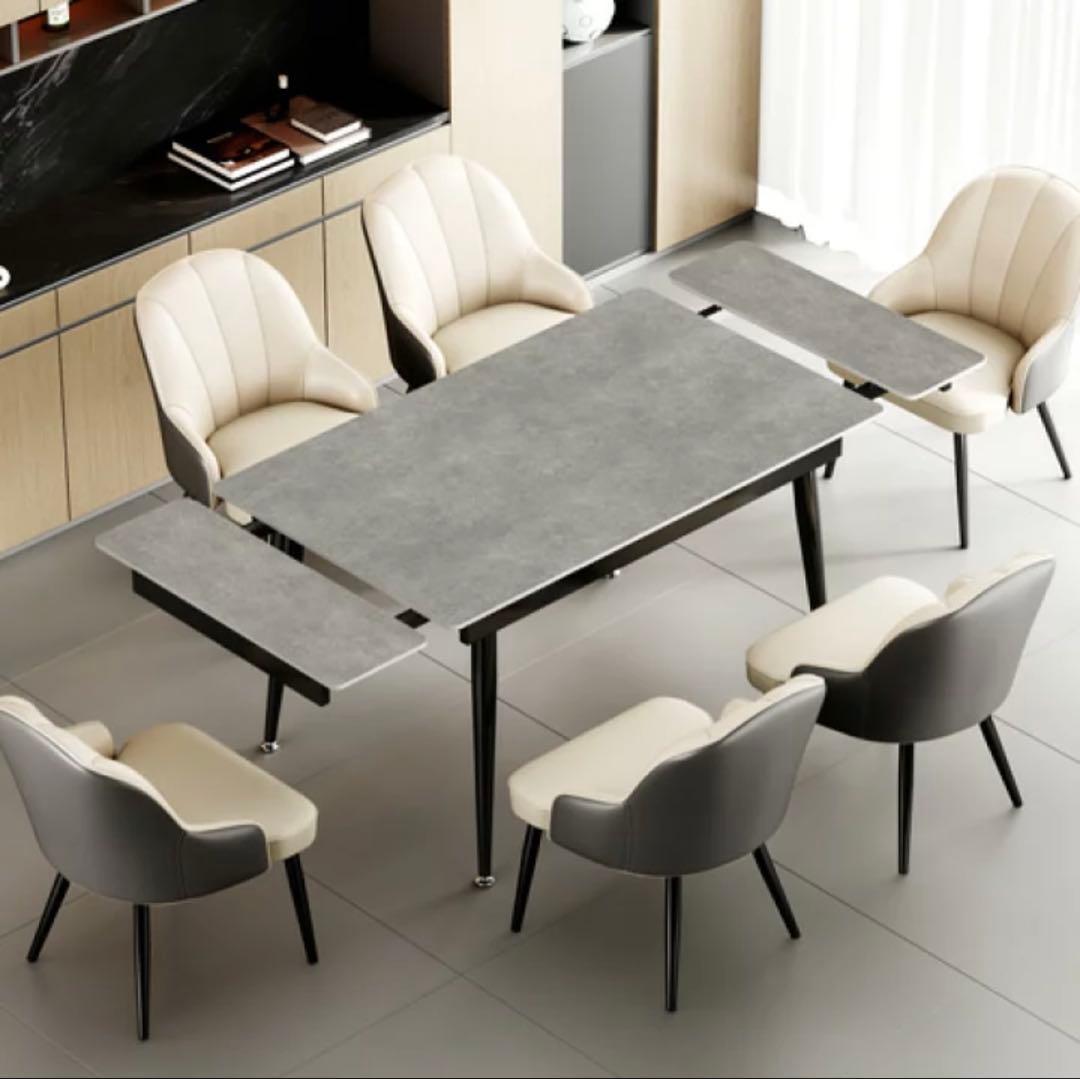 セラミック製ダイニングテーブル　グレー