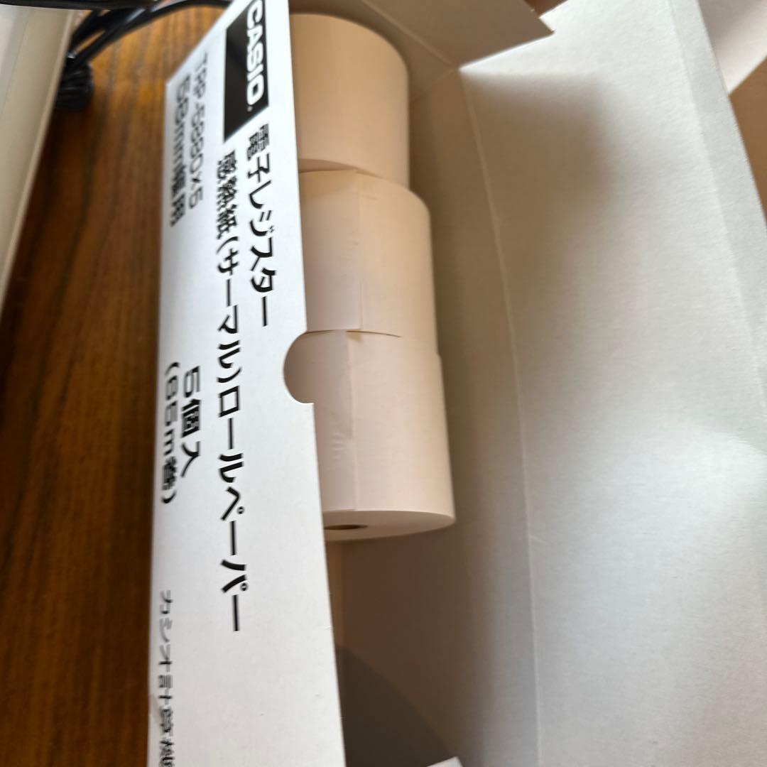 CASIO TE-340 レジスター ホワイト　サーマルペーパー3本付き