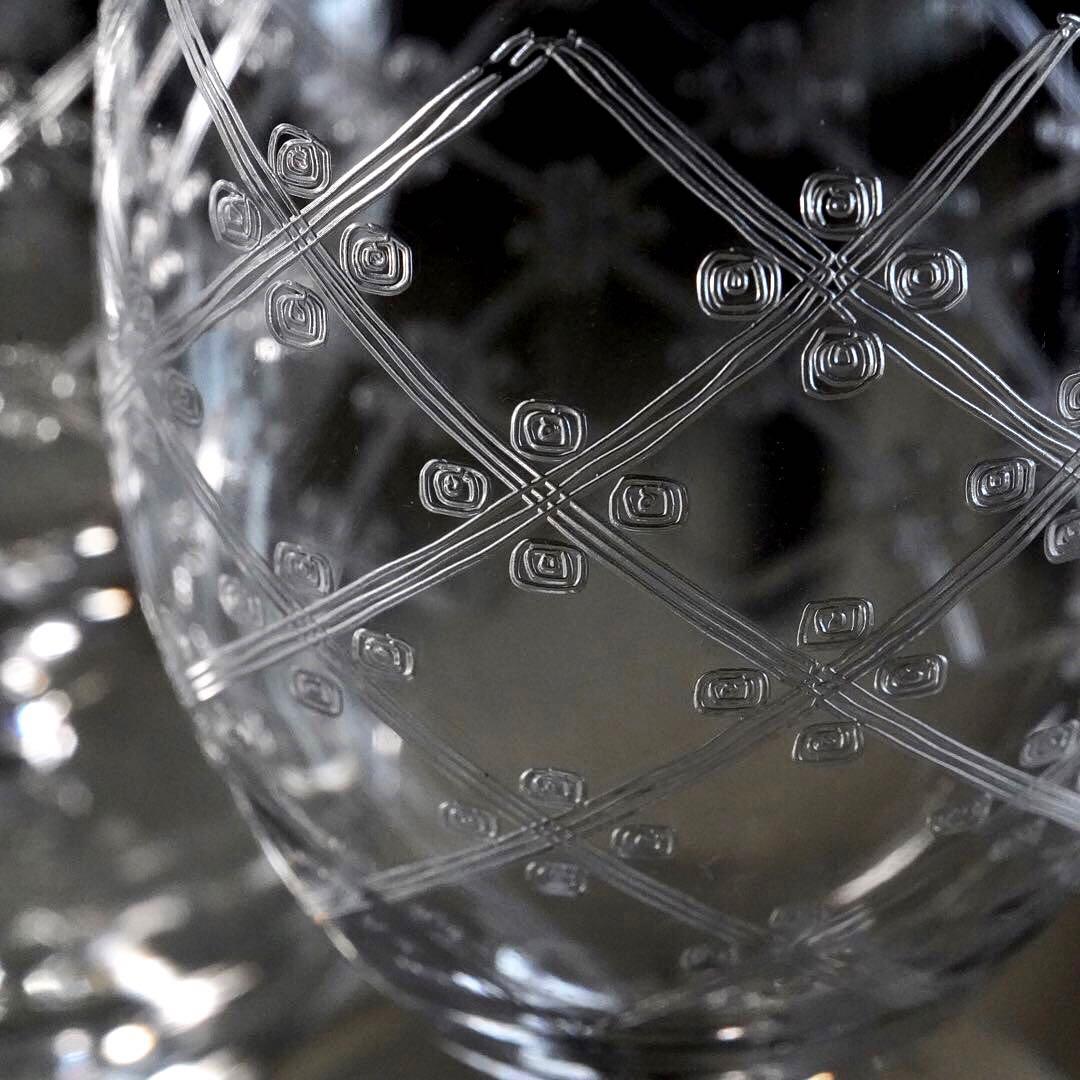 希少美品オールドサンルイSt Louisリジェ★ポートワイングラス★ペア★クロス