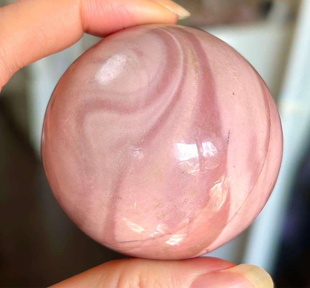 ラスト　凄くレア　高品質　オーストラリアンピンクオパール　スフィア