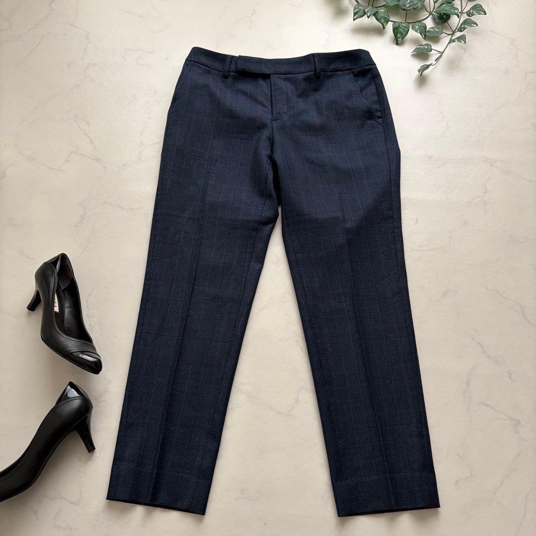 極美品✨スーツカンパニー×REDA パンツスーツ ネイビー グレンチェック 40