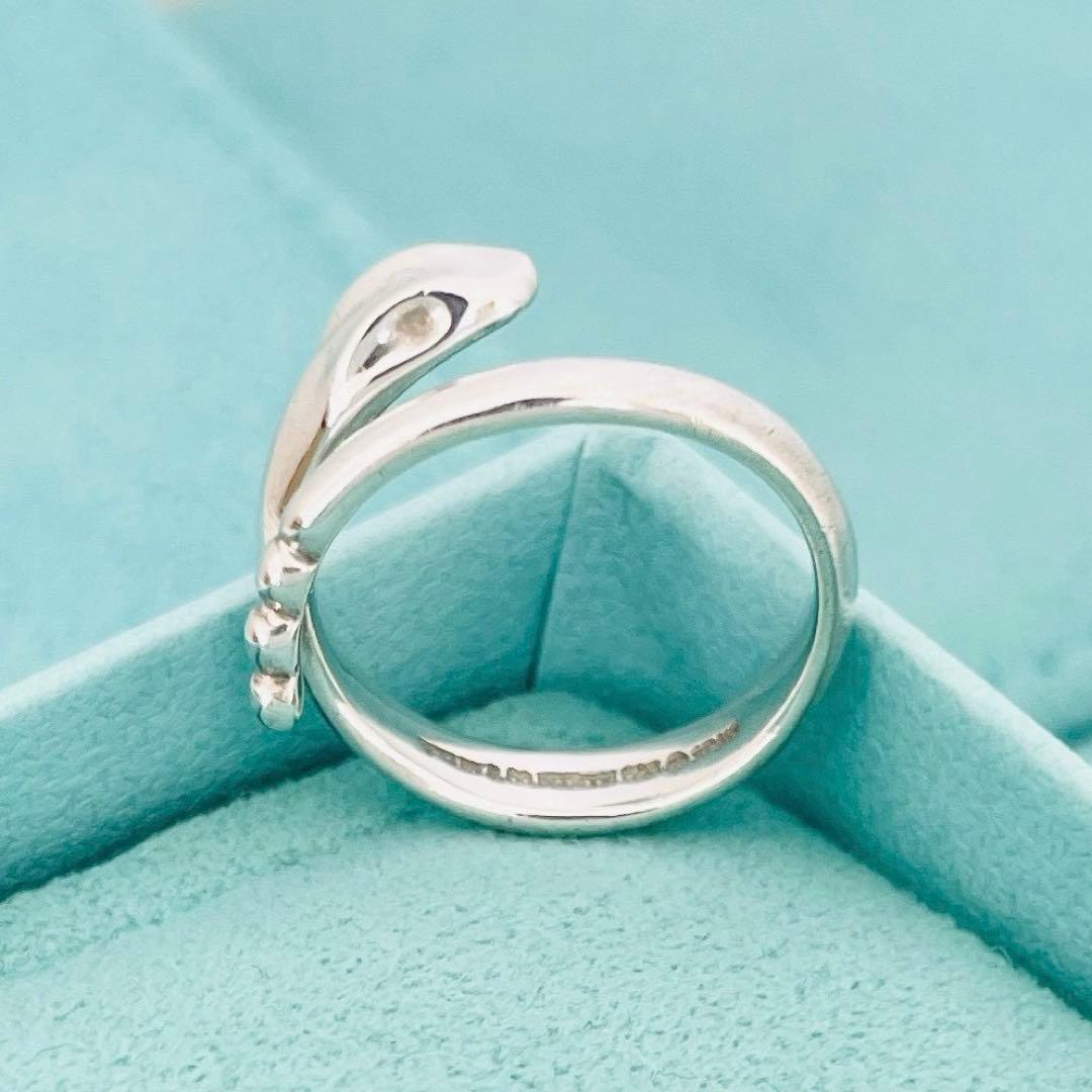 極美品☆ティファニー 指輪 スネーク シルバー925 リング 約7号 蛇 刻印