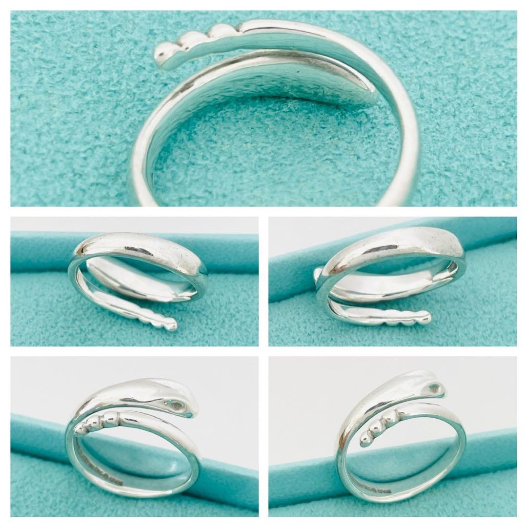 極美品☆ティファニー 指輪 スネーク シルバー925 リング 約7号 蛇 刻印