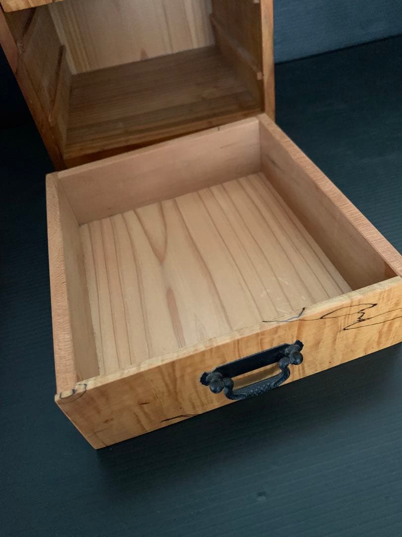 5段　小引き出し　黒柿