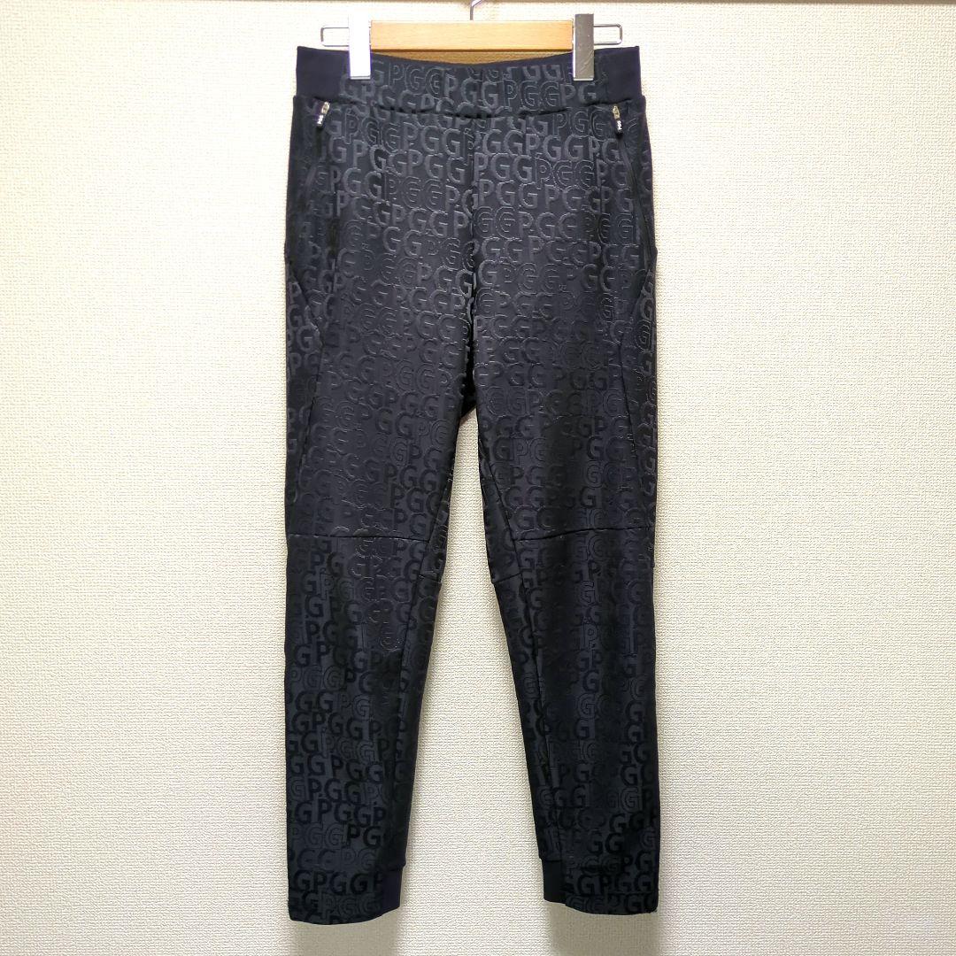 PEARLYGATES パーリーゲイツ PGG ジャガード パンツ 総柄 黒 M