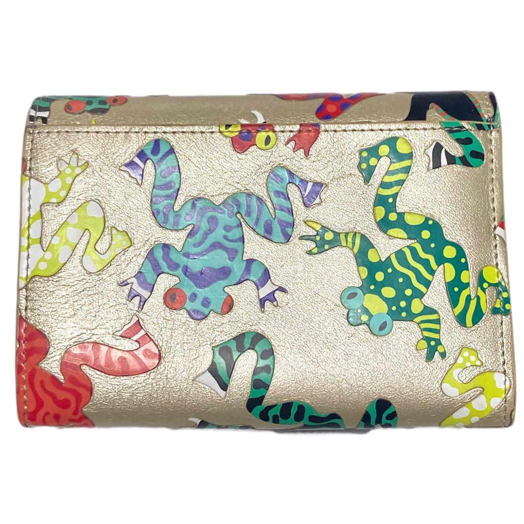 希少✦ヴィヴィアンウエストウッド 二つ折り財布 カエル FROGS ゴールド