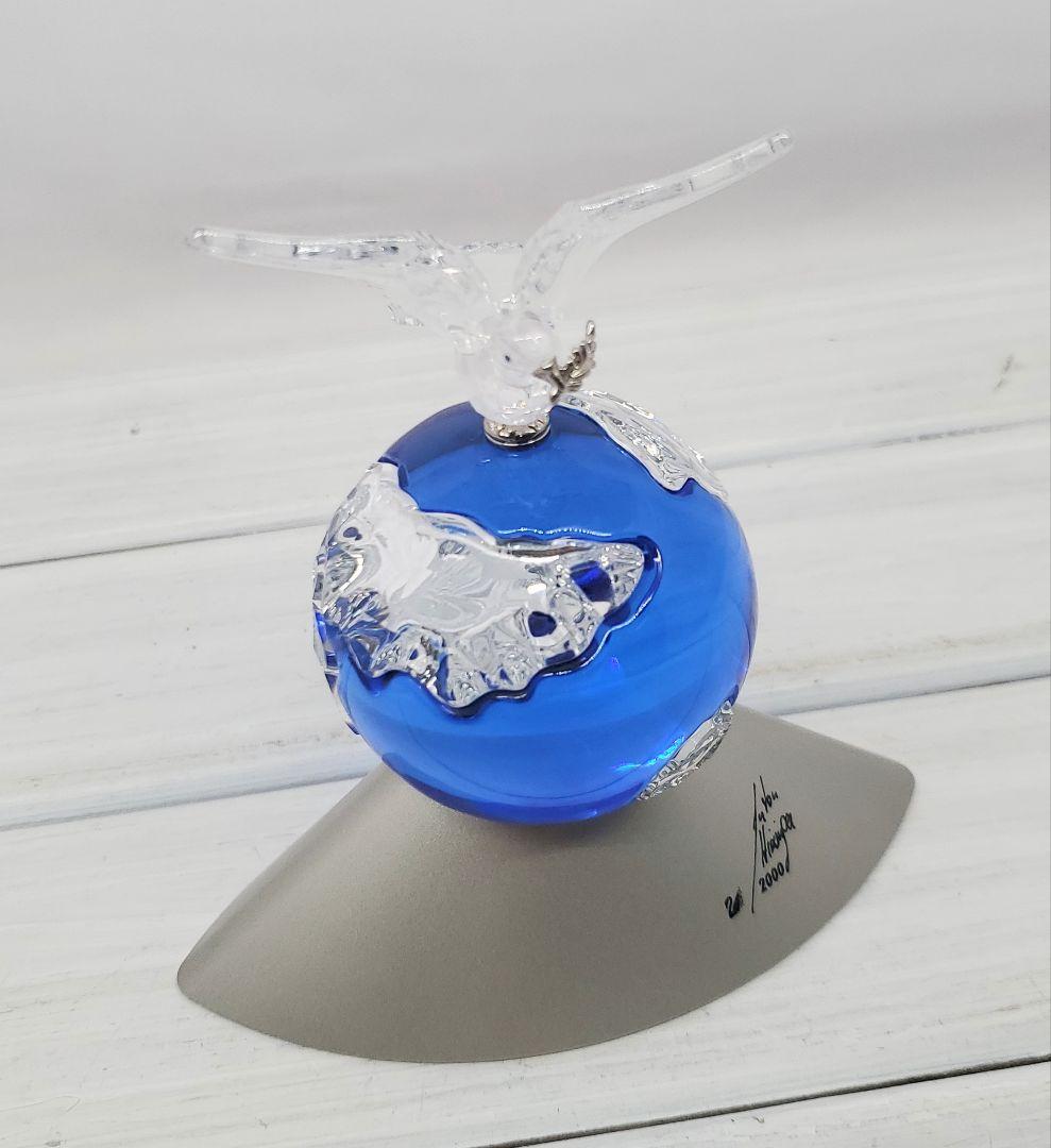 スワロフスキー　2000年記念作品　クリスタルプラネット　地球儀　鳩