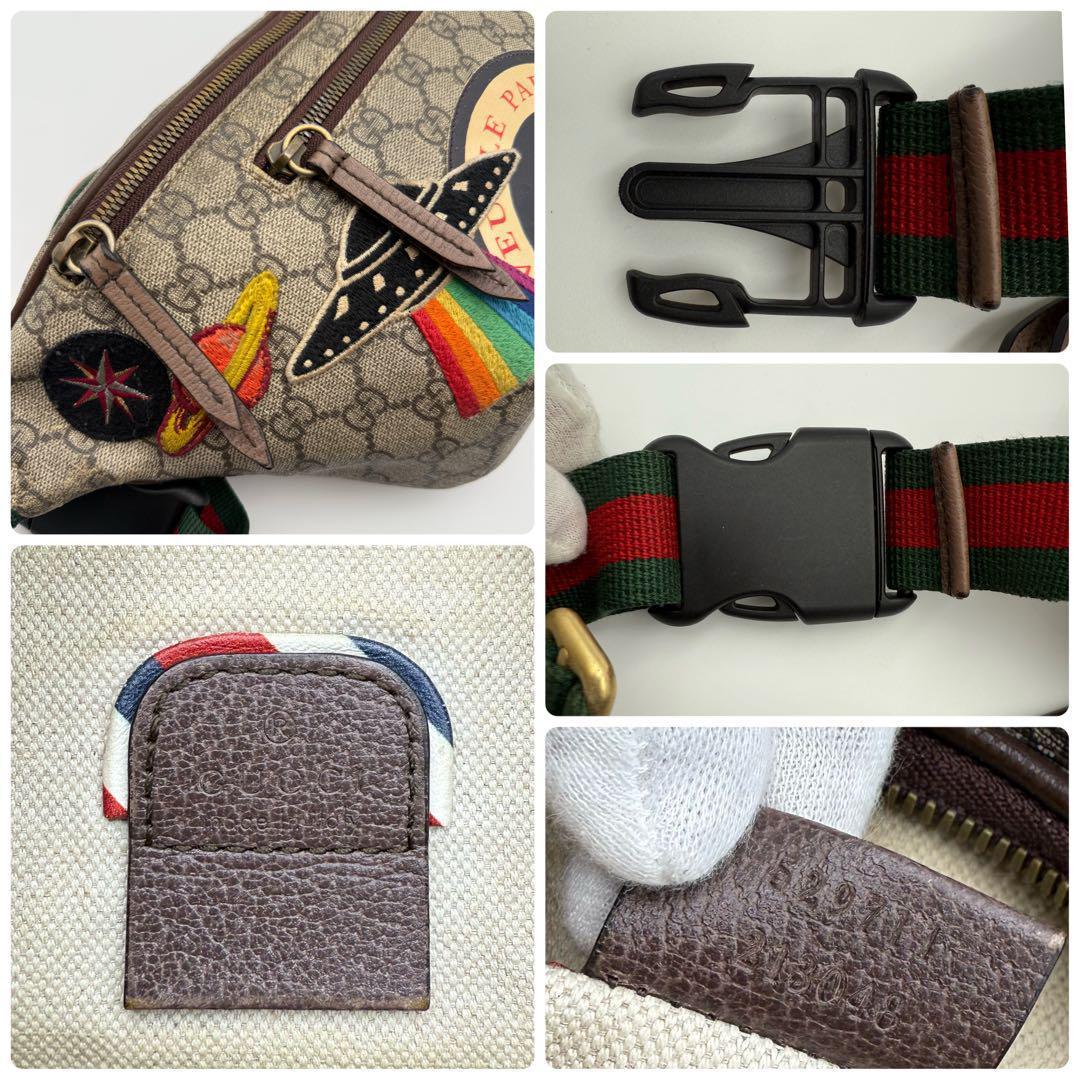 高級　グッチ　クーリエ　シェリーライン GG ウエストバッグ　ボディバッグ