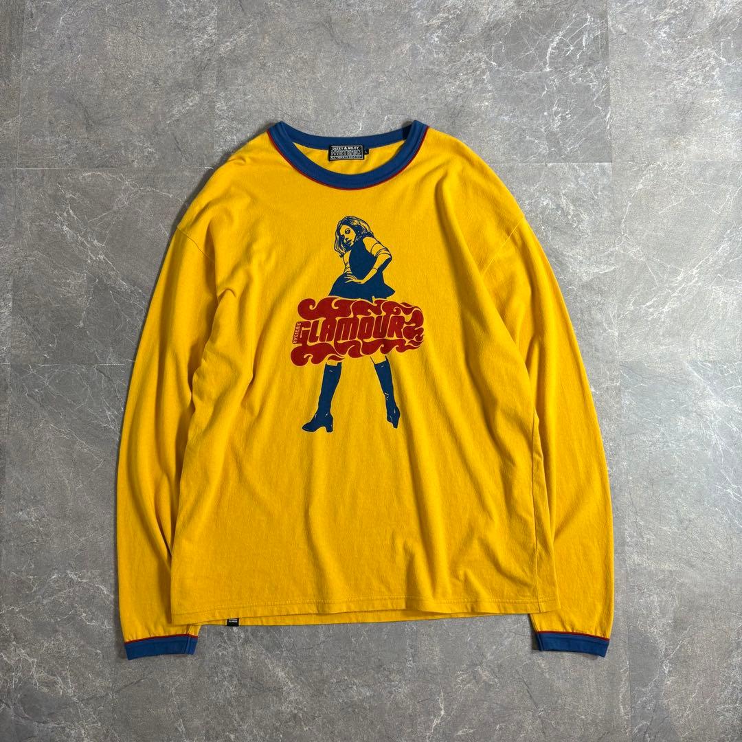 HYSTERIC GLAMOUR リンガーロングTシャツ ヒスガール イエロー