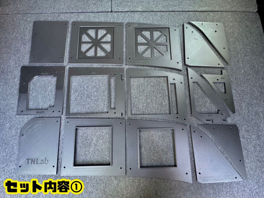 HONDA NVAN専用　換気口キットフルセット　ブラック　助手席側