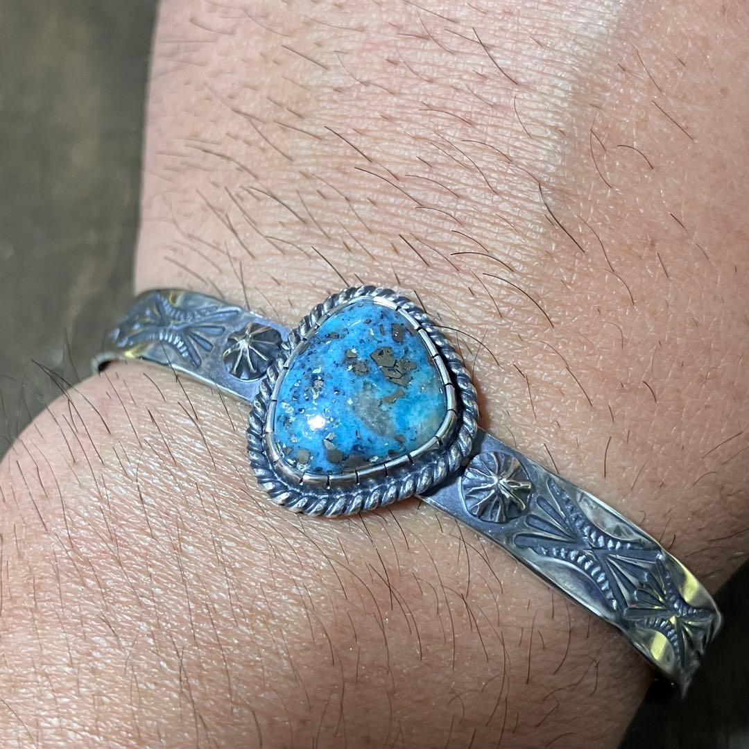 オーダー品　売約済み　ペルシャン　ターコイズ　シルバー　バングル　ブレスレット