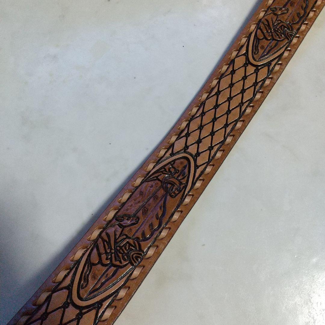 美品 Justin TOP GRAIN COWHIDE カウボーイ ベルト