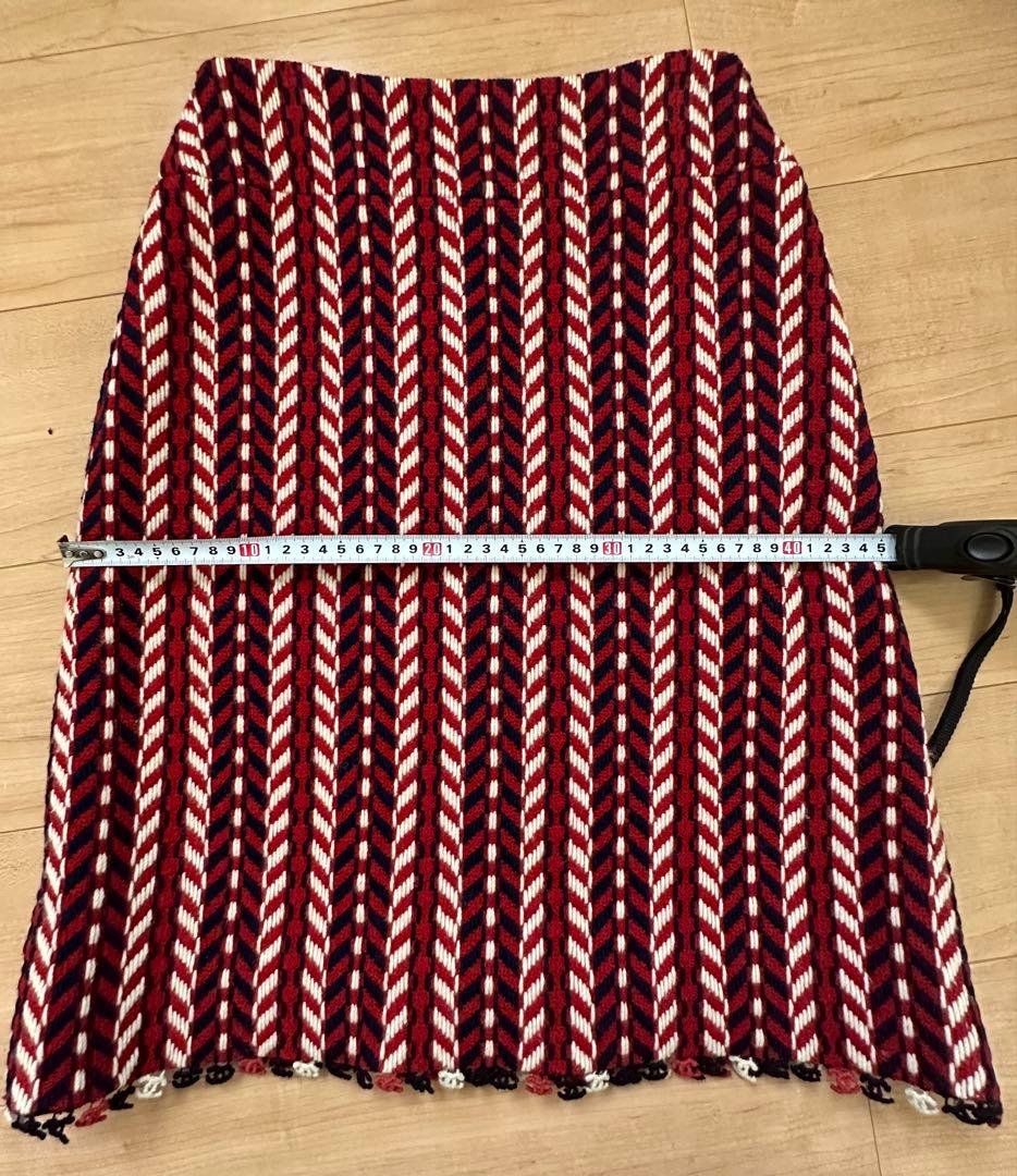 美品/CHANEL/シャネル/スカート/ツイード/トリコロール/COCOモチーフ