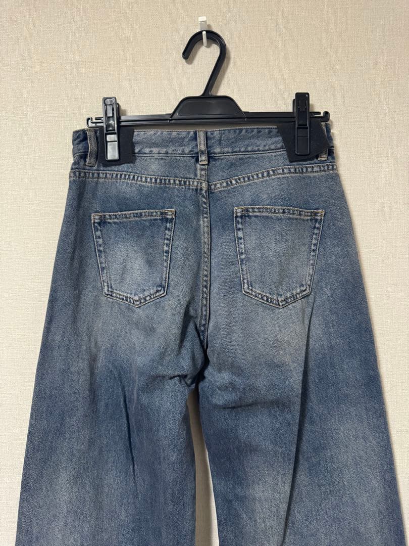 ヤマダヤ　RADIATE 切り替えデザインダメージデニムワイドパンツ　現行品