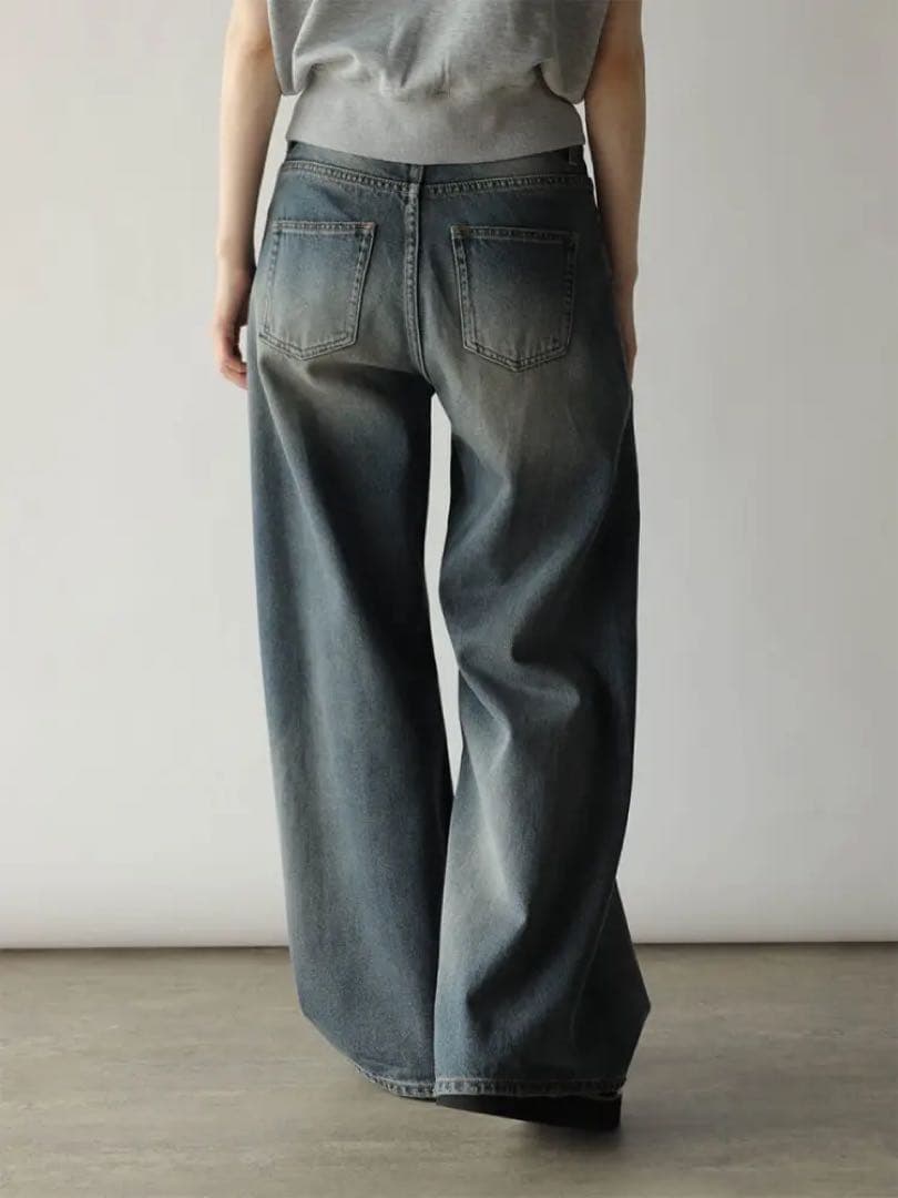 ヤマダヤ　RADIATE 切り替えデザインダメージデニムワイドパンツ　現行品