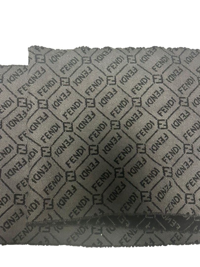 FENDI フェンディ マフラー ウール100% ロゴ柄 男女兼用