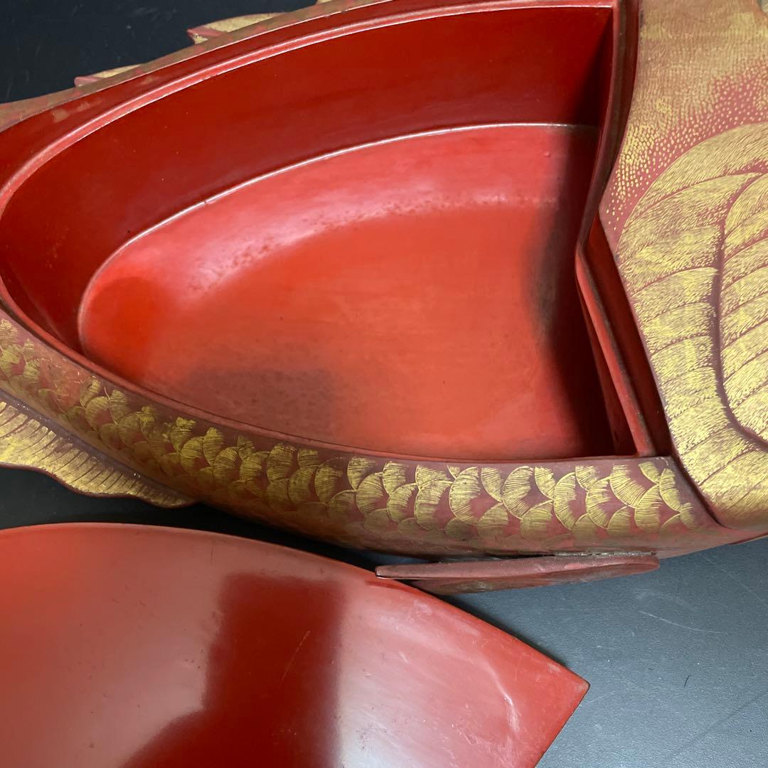 時代物　特大　木製　鯛菓子器　刺身盛り