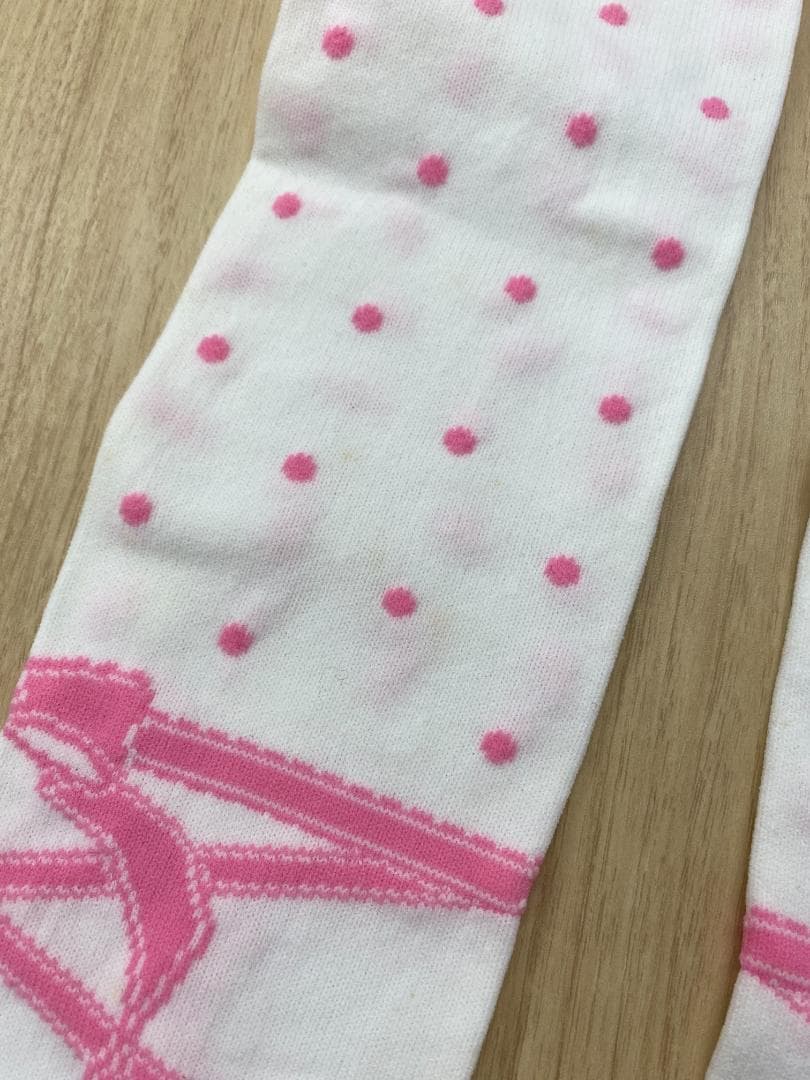 【m−00457】ボーダー　レース柄　オーバーニー　ソックス　4足セット