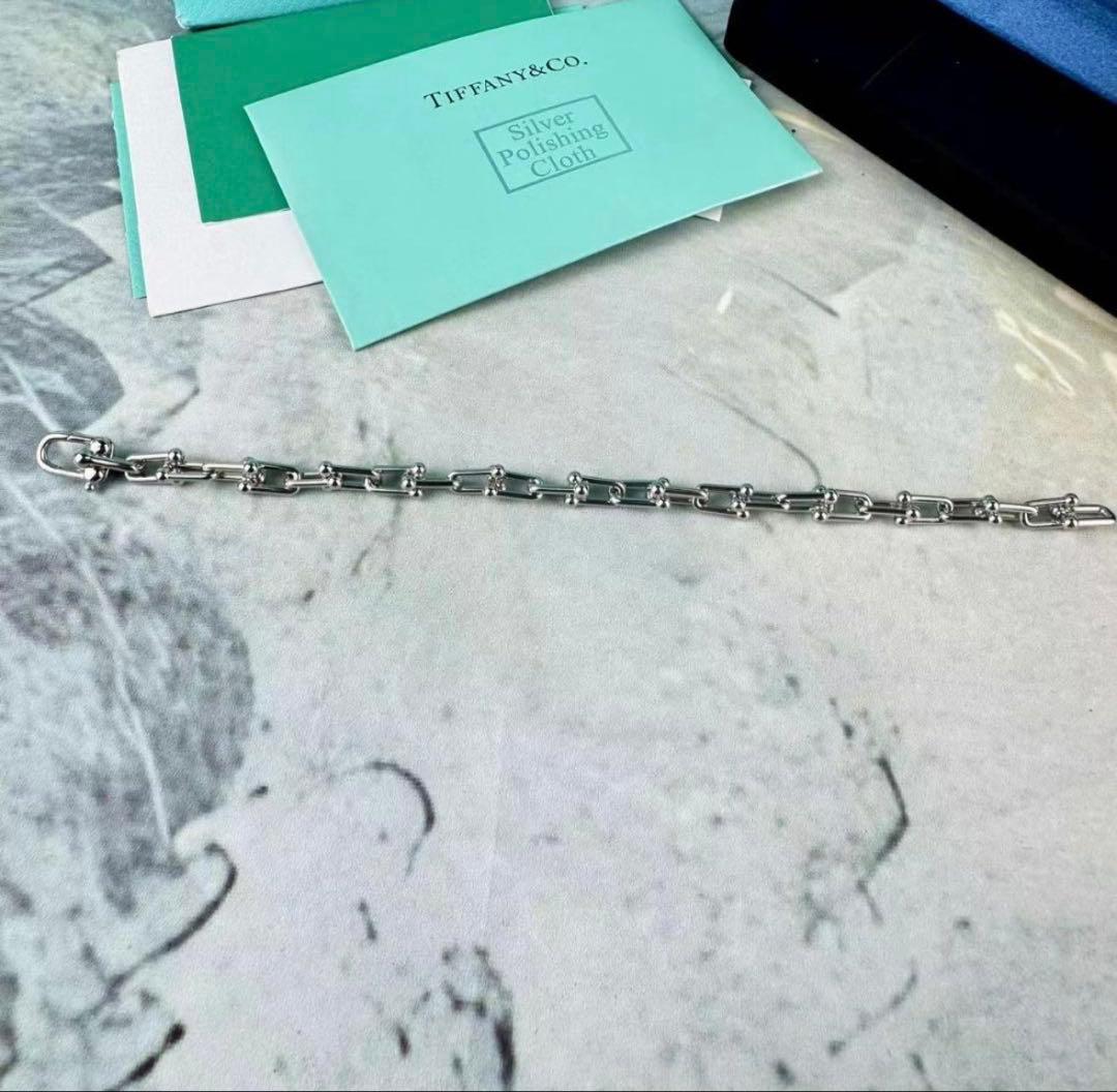 【美品】Tiffany ハードウェア スモールリンクブレスレット