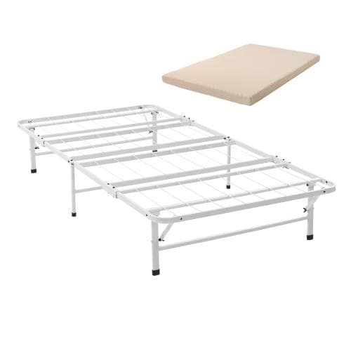 【マットレス付き】パイプベッド 折りたたみベッド シングル 組立簡単 ベッド