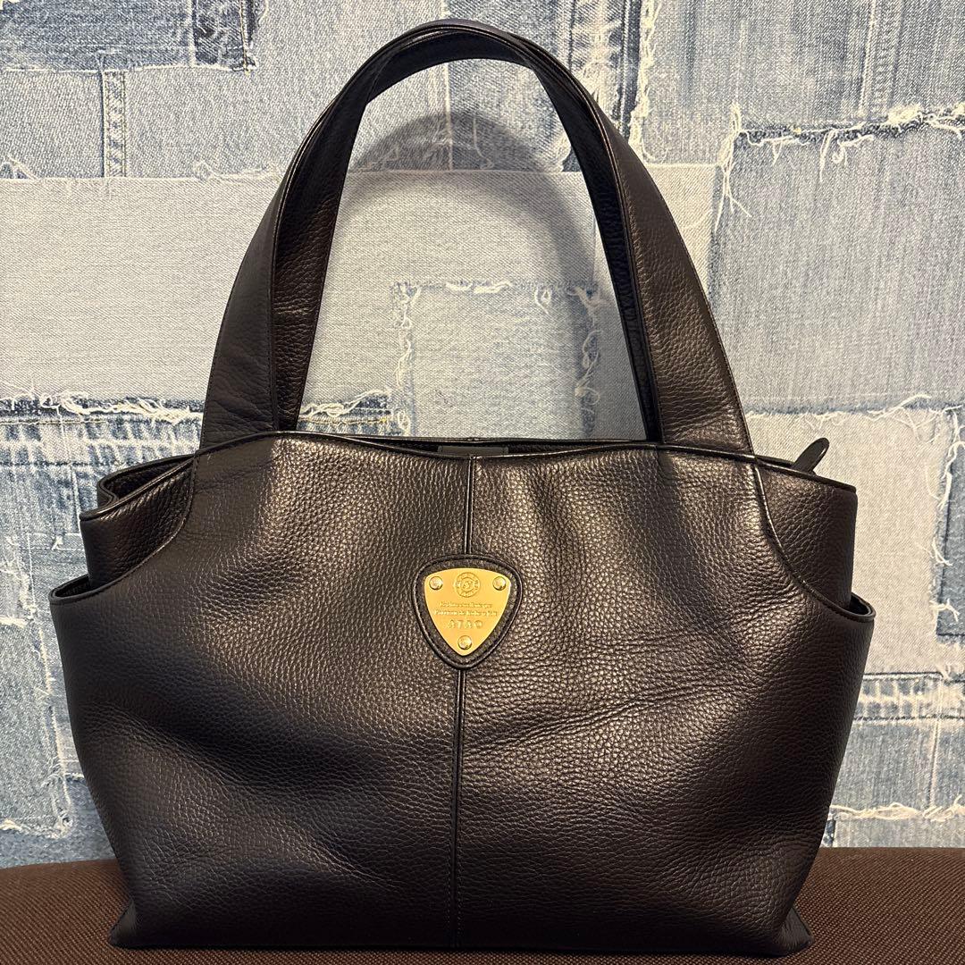 ATAO 黒 レザー トートバッグ 機能的 ビジネスバッグ A4【ファンクヴィ】