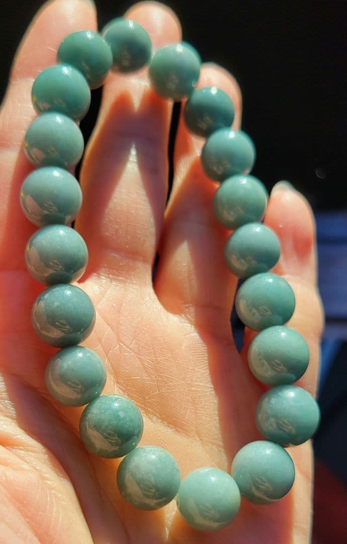 ☆！極上！レア！☆糸魚川潤艶美麗翡翠☆ろうかん質翡翠☆ブレスレット
