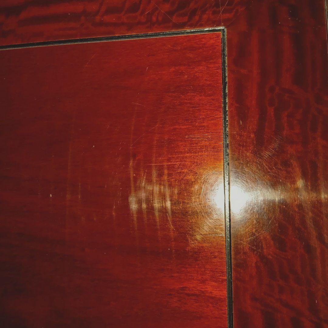 彫刻装飾付き　ダークブラウン　座卓(座敷机)